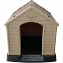 POIL & PLUMES - Niche en plastique pour chien - OLAF - Mocha et chocolat - 73.6*66.5*69.5cm