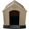 POIL & PLUMES - Niche en plastique pour chien - OLAF - Mocha et chocolat - 73.6*66.5*69.5cm