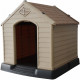 POIL & PLUMES - Niche en plastique pour chien - OLAF - Mocha et chocolat - 73.6*66.5*69.5cm