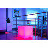 LUMISKY - Cube lumineux tabouret sans fil LED - multicolore dimmable CARRY - 40cm avec télécommande et socle a induction