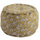 Coussin de sol rond Udaipur - Jaune - 100% coton - Ø40 x 30 cm - DEKO