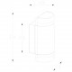 LUTEC - Applique extérieur - polycarbonate - Gris foncé
