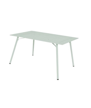 Table de jardin rectangulaire - 120 cm - Acier - Vert Céladon