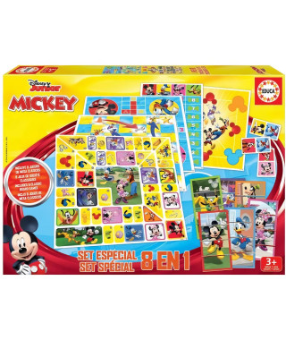 Set 8 en 1 Mickey & Friends - Jeu de société - EDUCA