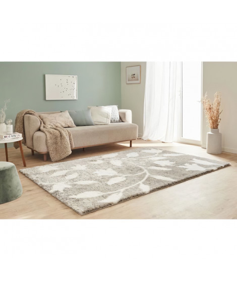 Tapis shaggy doux Oslo 637 - Gris - 100% polyester - 80 x 150 cm - Intérieur - NAZAR