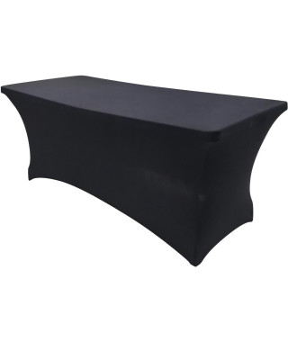 Housse table reception 180x75cm - noir