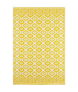 Tapis Tropique réversible - Scoobi 112 - Jaune - 100% polypropylene - 120 x 180 cm - Extérieur - NAZAR