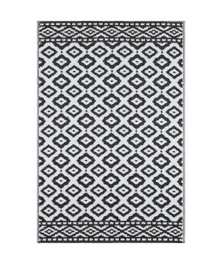 Tapis Tropique réversible - Scoobi 112 - Noir - 100% polypropylene - 120 x 180 cm - Extérieur - NAZAR