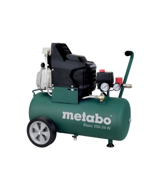 METABO - Compresseur BASIC 250-24 W - 24L - 1,5KW - 8 bar - Livré avec raccord rapide universel  & poignée caoutchoutée