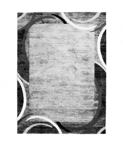 SUBWAY ENCADRE Tapis de salon en polypropylene - 120x170 cm - Gris
