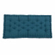 COTTON WOOD Coussin de palette 100 % Coton uni - 60x120x10 cm - Bleu canard