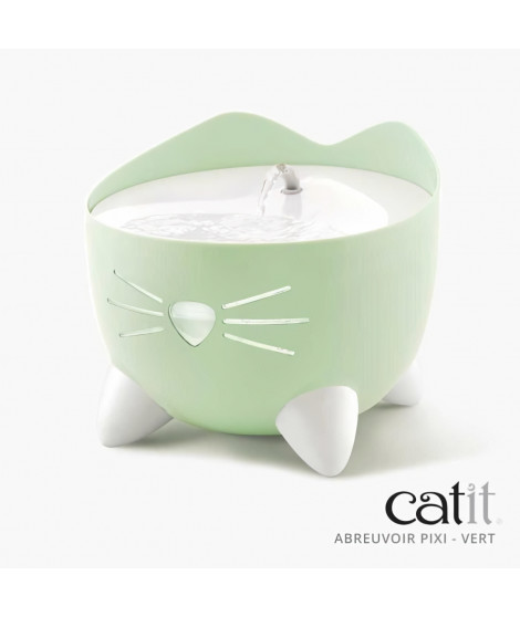CAT IT Fontaine a eau automatique pour chat - 2,5 L - Vert