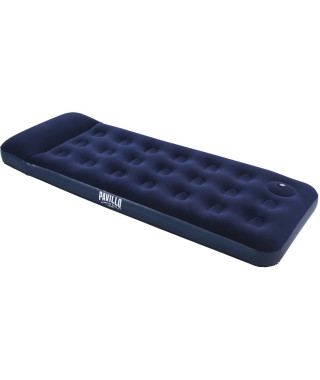 BESTWAY Matelas gonflable floqué Venture + Pompe a pied  1 place