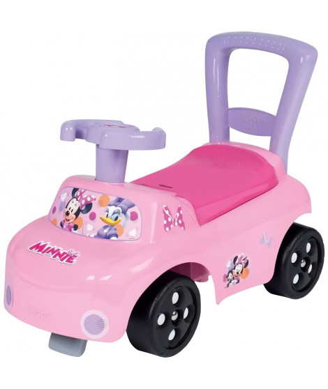 Smoby - Minnie - Porteur Auto - Fonction Trotteur - Volant Directionnel - Pour Enfant Des 10 Mois - Coffre a Jouets - 720532