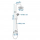 ROUSSEAU Colonne de douche avec robinet mitigeur mécanique Timaru chrome