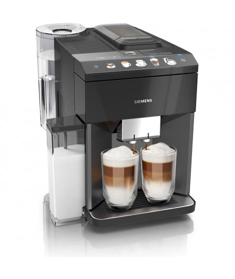 SIEMENS EQ.500 Machine a café 1500W -Carafe a lait 0,7L intégrée-9 programmes-3 temp.-Réservoir eau 1,7L - iAroma - Noir laqué