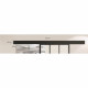 OPTIMUM - Kit porte coulissante + rail + bandeau Atelier - H 204 x L 93 x P 4 cm - Noir verre transparent