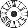 Pendule métal Vintage - Noir - Ø 36,5 cm