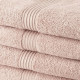 TODAY Lot de 4 Serviettes de Bain 100% coton - 50x100 cm - Rose des sables