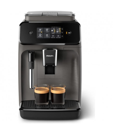 Machine a café Expresso Automatique PHILIPS EP1010/00 - Broyeur a grain - Mousseur a lait -  Ecran tactile - Gris