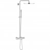 GROHE Colonne de douche Rainshower 310 27966000 - Mitigeur thermostatique - Limiteur de température - Chrome