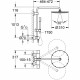 GROHE Colonne de douche Rainshower 310 27966000 - Mitigeur thermostatique - Limiteur de température - Chrome