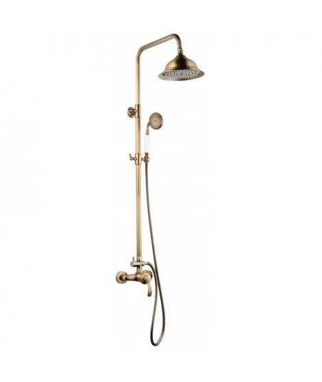 ROUSSEAU Colonne de douche avec robinet mitigeur mécanique Byron - Vieux bronze