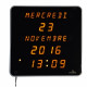 EPHEMERIS Horloge calendrier - Grands caracteres DST - Blanc - 28 cm