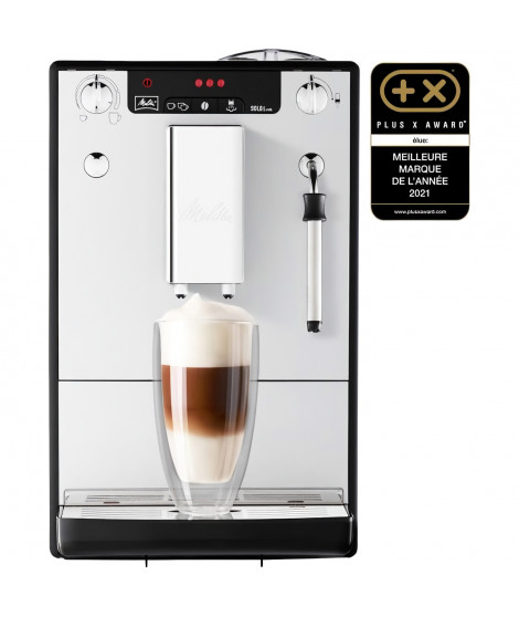 Melitta Solo & Milk Argent E953-102 Machine a Café et Expresso Automatique avec broyeur a grains et buse a lait