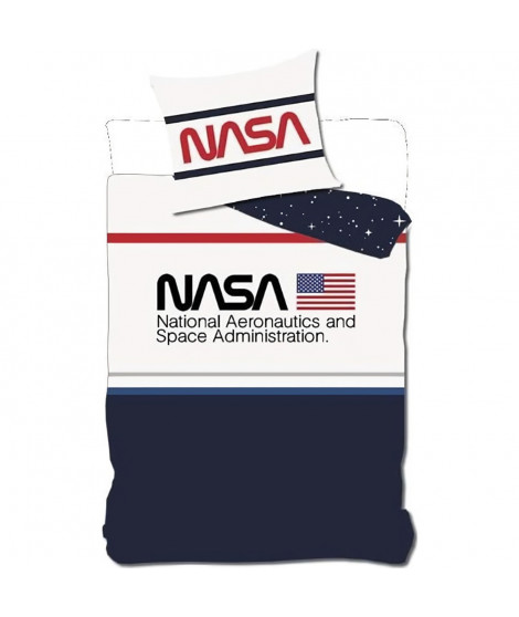 NASA Parure de lit en microfibre - 140X200 cm + Taie 63X63 cm