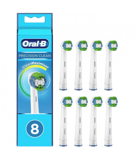 Oral-B Precision Clean Brossettes de Rechange Clean Maximiser, pour Brosse a Dents Électrique, Pack de 8