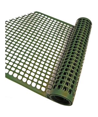 NATURE Grillage pour parterre - HDPE vert - Maille rectangle 20x30 mm - 0,5x3 m