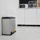KITCHEN MOVE Poubelle a pédale inox Tri sélectif 12L+24L