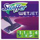 SWIFFER WetJet Balai Kit complet avec 5 lingettes, 1 nettoyant Liquide, 4 piles