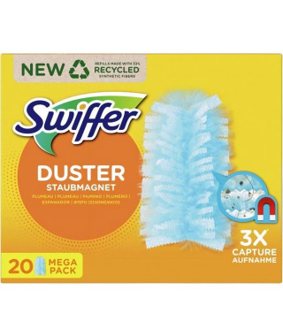 Swiffer Attrape et Retient Recharges Dépoussiérantes x20