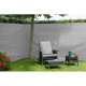 NATURE Natte brise-vue avec set de fixation - En HDPE - Gris clair - Occultation 95%, 190 g/m² - 1 x 3 m