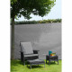 NATURE Natte brise-vue avec set de fixation - En HDPE - Gris clair - Occultation 95%, 190 g/m² - 1 x 3 m