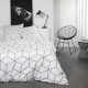 TODAY Raphael Parure de lit - Coton - 2 personnes - 200 x 200 cm - Imprimé Blanc