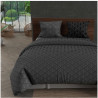 Parure housse de couette PAON - 240 x 220 cm - Microfibre - Gris - SOLEIL D'OCRE