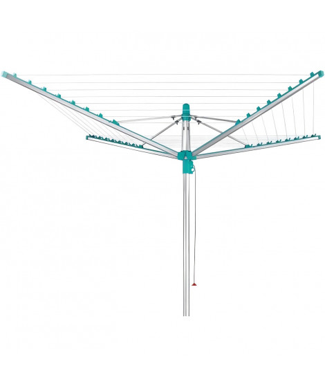 Leifheit 85285 Séchoir jardin parapluie Linomatic 400 Easy - 40 metres avec syteme Easy-Lift, rétractation automatique des fils