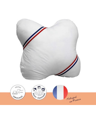 DODO - Oreiller Form'idéal Papillon - 55 x 55 cm - Garnissage 100% polyester thermolite résilience - Blanc - DODO