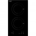 Plaque de cuisson induction encastrable - OCEANIC - 2 zones - L28,8 x P52cm - OCEATI2Z2B - 2 boosters - Revetement verre - Noir