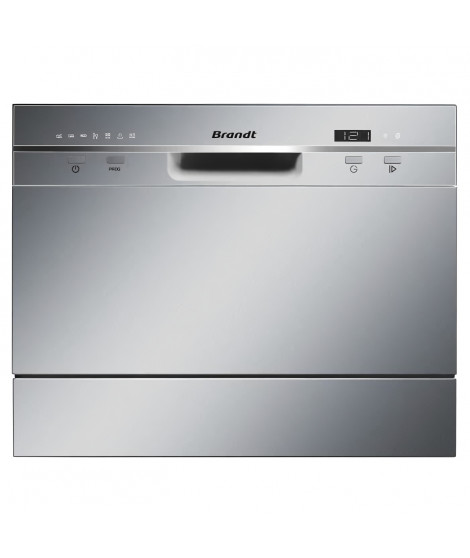 Lave-vaisselle compact pose libre BRANDT DFC6519S - Induction - 6 couverts - L55cm - 49dB - Inox