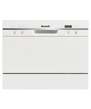 Lave-vaisselle compact pose libre BRANDT DFC6519W - Induction - 6 couverts - L55cm - 49 dB - Blanc