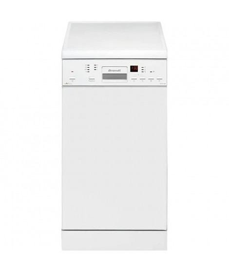Lave-vaisselle pose libre BRANDT DFS1010W - Induction - 10 couverts - L45cm - 47 dB - Blanc