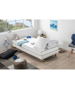 Pack Douceur Matelas 90x190 cm + Couette 140x200 cm + Oreiller 60x60 cm DEKO DREAM - 14 cm