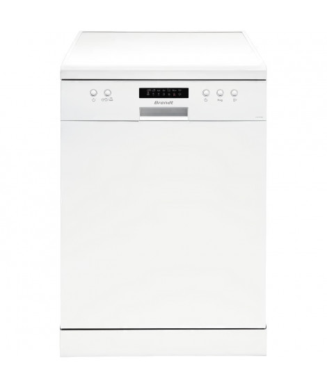 Lave-vaisselle pose libre BRANDT LVC128W - Induction - 12 couverts - L59,8cm - 48 dB - Blanc