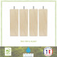 Jeu de pieds carrés en bois - L 6 x l 6 x H 19 cm - Lot de 4