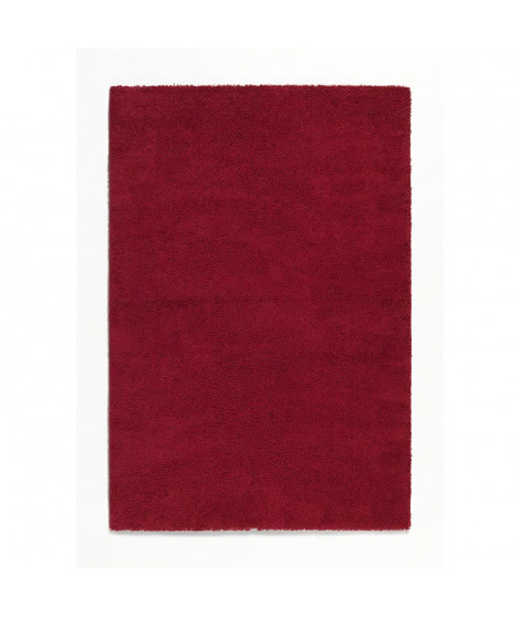 NAZAR TRENDY Tapis de couloir Shaggy en polypropylene - 80 x 140 cm - Rouge