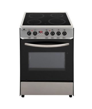 CONTINENTAL EDISON - Cuisiniere vitrocéramique - 60x60 - Multifonction - catalyse - Minuteur - Classe A - timer digital - Inox